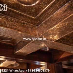 Wooden Classic Ceiling Design Pop Design Latest For Hall No-12887