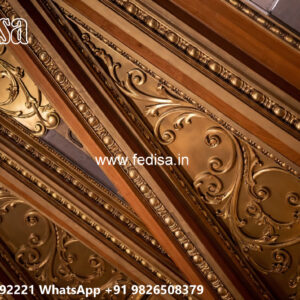 Wooden Classic Ceiling Design Pop Home Hall Design No-12888