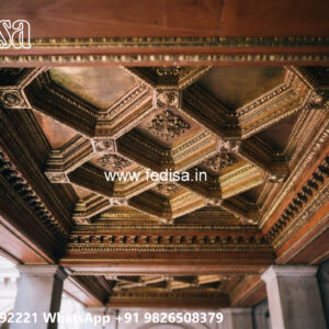 Wooden Classic Ceiling Design Down False Ceiling Design No-12889