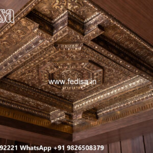Wooden Classic Ceiling Design Ceiling Pop Design For Room No-12908