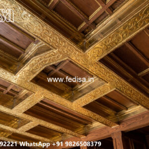 Wooden Classic Ceiling Design Hall Cement Ceiling Design No-12909