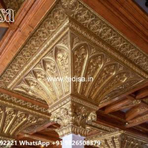 Wooden Classic Ceiling Design Low Budget Pop Design No-12911