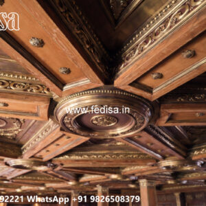 Wooden Classic Ceiling Design Chhajje Ka Design Pop No-12935