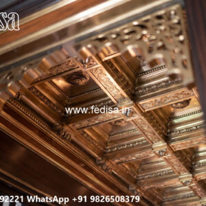 Wooden Classic Ceiling Design Pop For Design No-12939