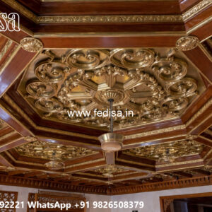 Wooden Classic Ceiling Design Plaster Of Paris Ki Design No-12948