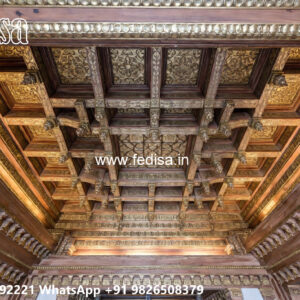 Wooden Classic Ceiling Design Bedroom Latest Pop Design No-12953