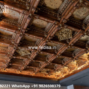 Wooden Classic Ceiling Design Flower Pop Ceiling Design No-12957