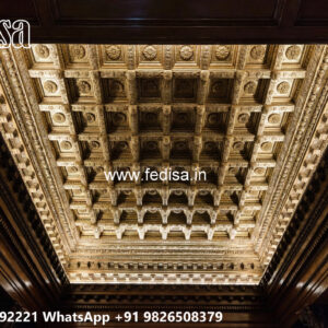 Wooden Classic Ceiling Design Simple Pop Hall Design No-12964