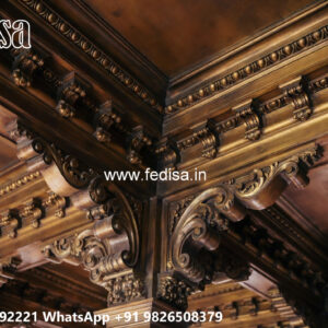 Wooden Classic Ceiling Design Pop Design Simple No-12975