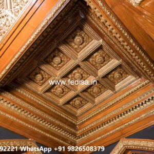 Wooden Classic Ceiling Design Ceiling Pop Design Small Hall No-13019