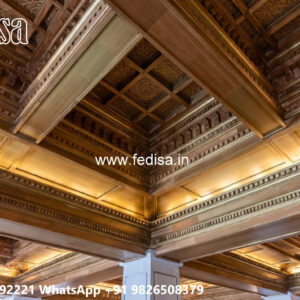 Wooden Classic Ceiling Design Gypsum False Ceiling Design No-13065