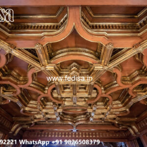 Wooden Classic Ceiling Design Pop Fall Ceiling Design No-13071