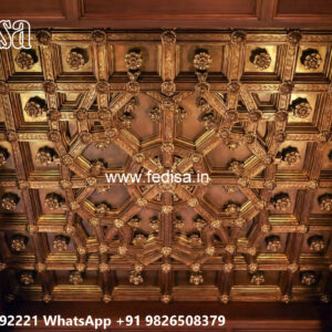 Wooden Classic Ceiling Design Pvc Panel Ceiling Design For Bedroom No-13098