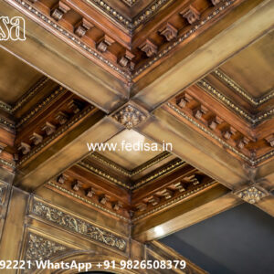 Wooden Classic Ceiling Design Lobby Pop Design No-13101