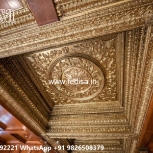 Wooden Classic Ceiling Design Plaster Of Paris Design No-13105