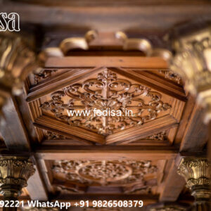 Wooden Classic Ceiling Design New Modern Pop Plus Minus Design No-13126