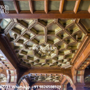 Wooden Classic Ceiling Design Pop Down Ceiling Design No-13135
