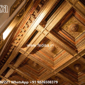 Wooden Classic Ceiling Design Pop Design For Roof Plus Minus No-13137