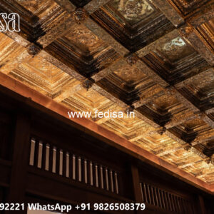 Wooden Classic Ceiling Design Simple Pop Design For Small Hall No-13178