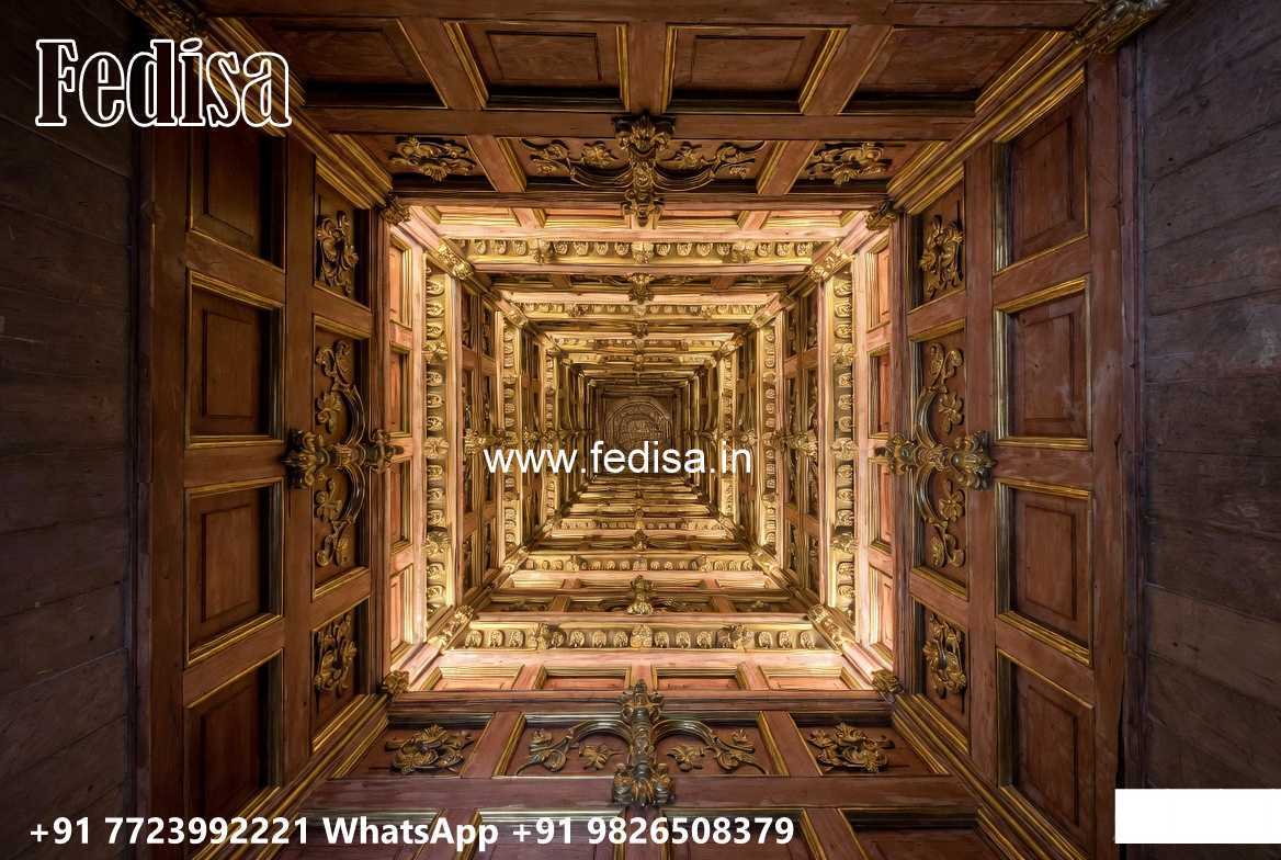Wooden Classic Ceiling Design Modern Pop Plus Minus Design 2026 No-13197