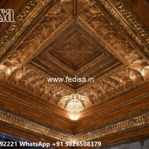 Wooden Classic Ceiling Design Pvc Pop Design No-13198