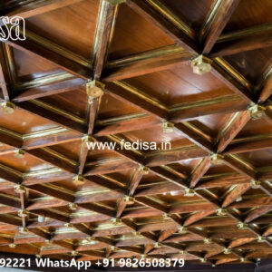 Wooden Classic Ceiling Design Pop Cornice Design No-13222