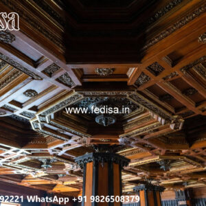 Wooden Classic Ceiling Design Drawing Room False Ceiling No-13246
