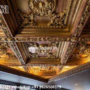 Wooden Classic Ceiling Design False Ceiling Cost For Living Room No-13248