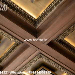Wooden Classic Ceiling Design Pop Design Simple Latest No-13280