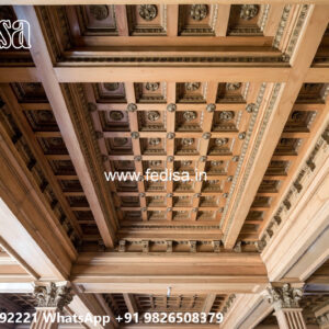 Wooden Classic Ceiling Design Plus Minus Pop Design For Bathroom No-13282