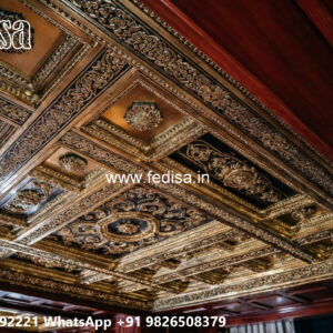 Wooden Classic Ceiling Design Ceiling Design Types No-13293