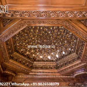 Wooden Classic Ceiling Design Pop Cornice Molding Design No-13295