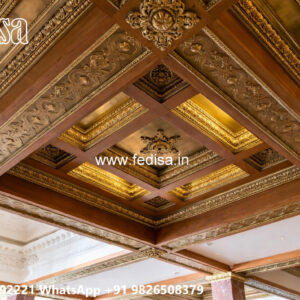 Wooden Classic Ceiling Design Forsling Design For Drawing Room No-13302