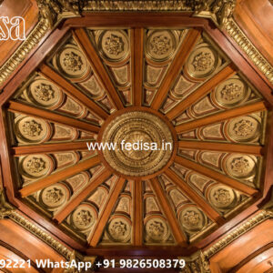Wooden Classic Ceiling Design 4 Fan Ceiling Design No-13352