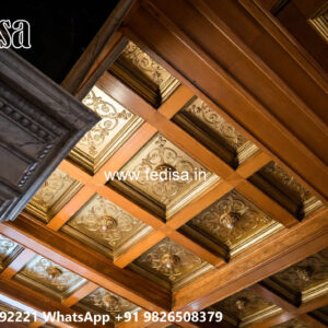 Wooden Classic Ceiling Design Square Ceiling Design No-13354