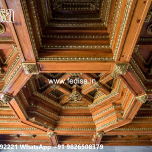 Wooden Classic Ceiling Design Pop Roof Design For Bedroom No-13355