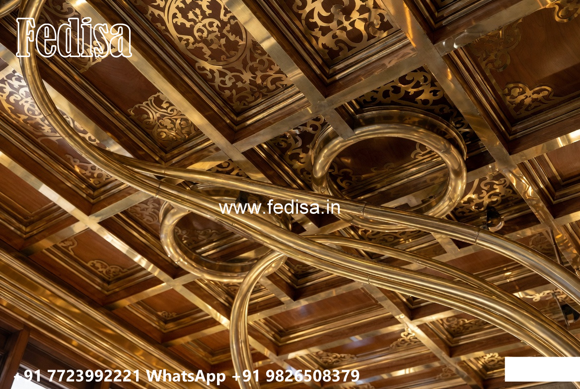Wooden Classic Ceiling Design Ceiling Design For Hall Cement No-13369