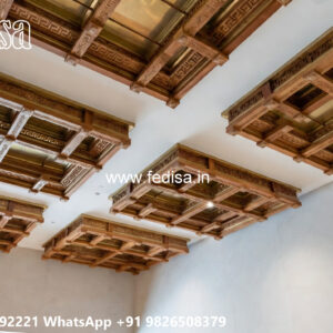 Wooden Classic Ceiling Design Pooja Room Ceiling Design No-13378