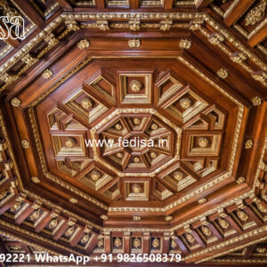 Wooden Classic Ceiling Design Round Ceiling Design No-13385