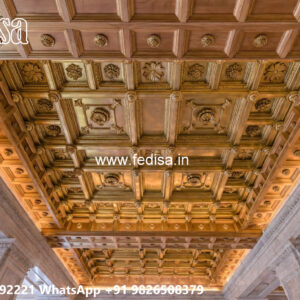 Wooden Classic Ceiling Design Cement Ceiling Corner Design No-13394