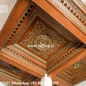 Wooden Classic Ceiling Design Bedroom Pop Design Latest No-13420