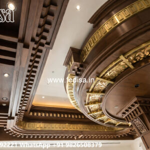 Wooden Classic Ceiling Design False Ceiling Fan Design No-13439