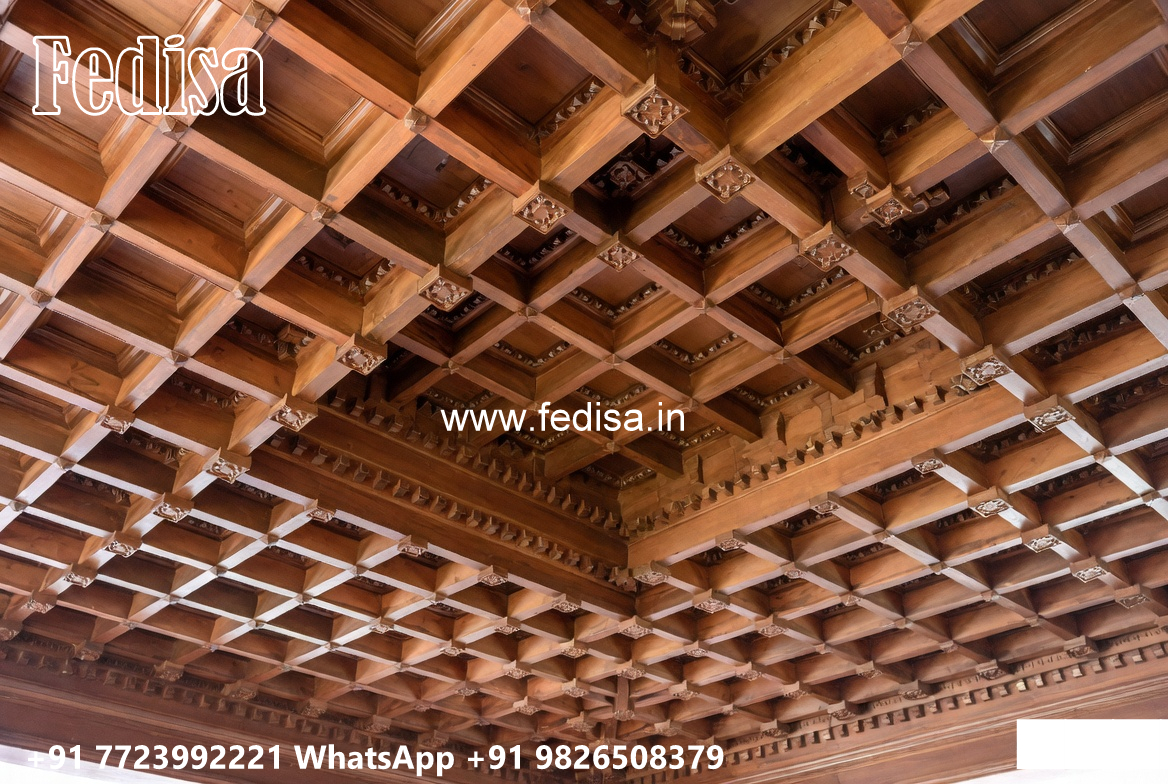 Wooden Classic Ceiling Design Simple Ceiling Cement Plaster Design No-13441