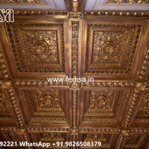Wooden Classic Ceiling Design Lobby Down Ceiling Design No-13451