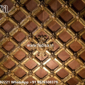 Wooden Classic Ceiling Design Ceiling Border Patti Design No-13473