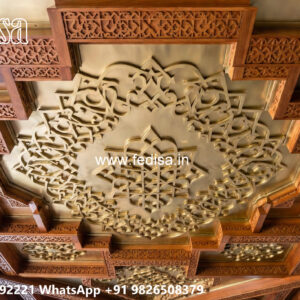 Wooden Classic Ceiling Design False Ceiling Pvc Design No-13479