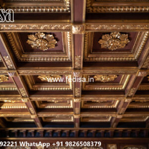 Wooden Classic Ceiling Design Latest Plus Minus Pop Design For Lobby No-13493