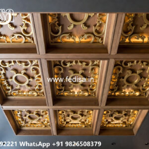 Wooden Classic Ceiling Design Master Bedroom Ceiling Ideas No-13495