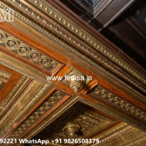 Wooden Classic Ceiling Design Ceiling Flower Design Color No-13541