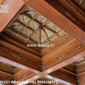 Wooden Classic Ceiling Design Ceiling Cement Plaster Design No-13546